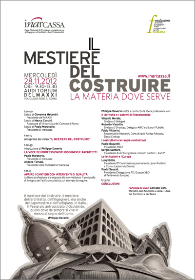 inarcassa il mestiere del costruire MAXXI